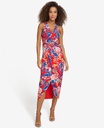 Vestido midi de estampado tropical