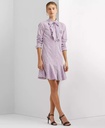 Vestido camisero con cuello anudado