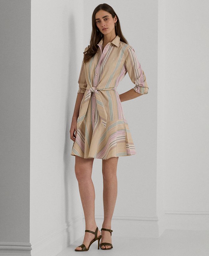 Vestido camisero con cuello anudado (copia)