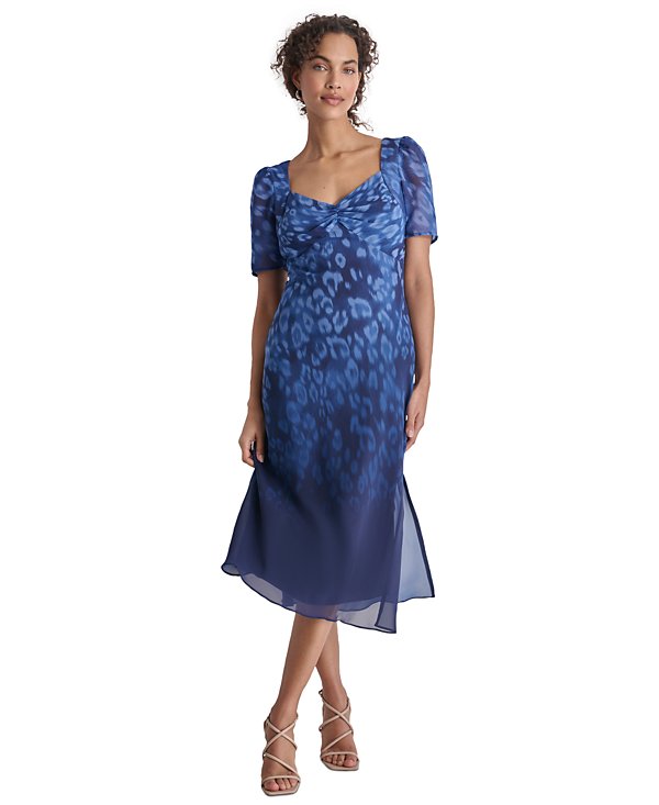 Vestido midi con escote corazón