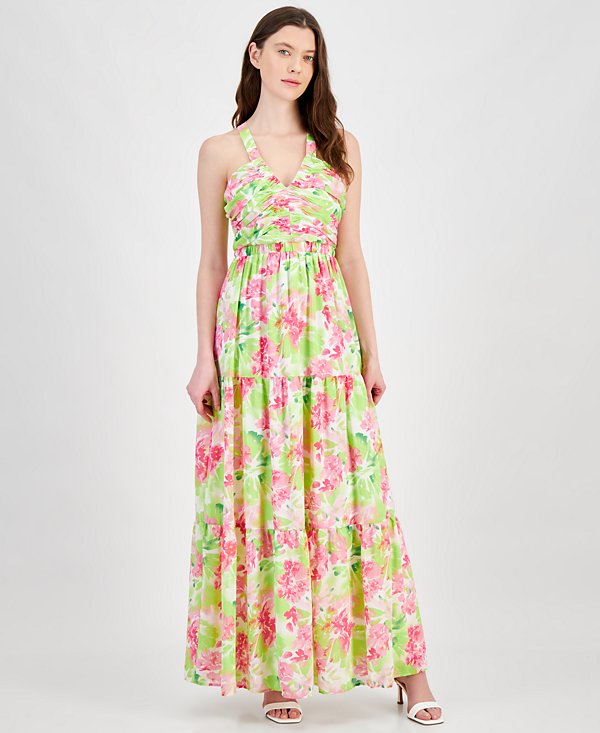 Vestido Maxi floral en capas