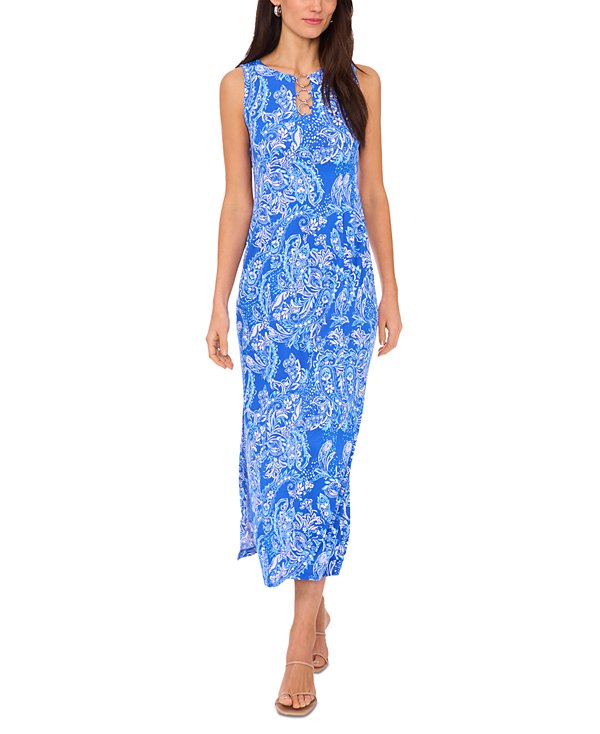 Vestido maxi con escote plisado (copia)