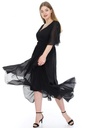 Vestido cruzado con escote en V.