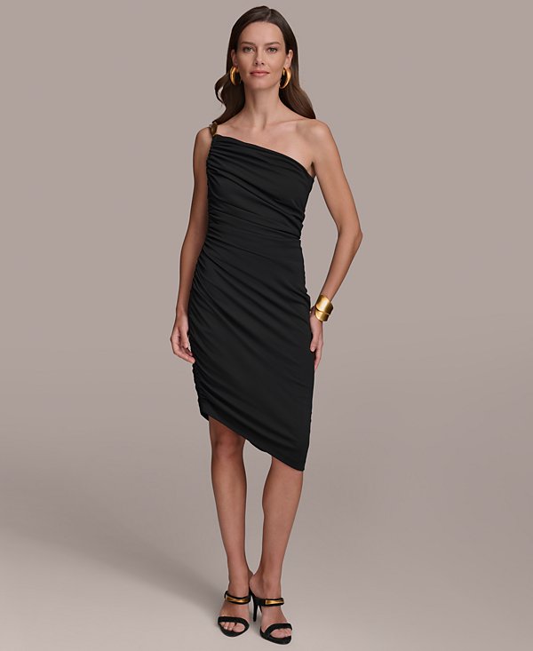 Vestido midi de escote asimètrico (copia)