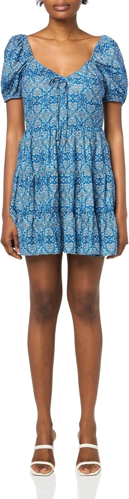 Vestido estampado en capas