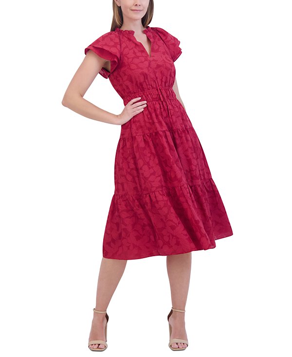 Vestido acampanado de estampado tropical (copia)