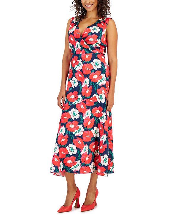 Vestido maxi de estampado floral