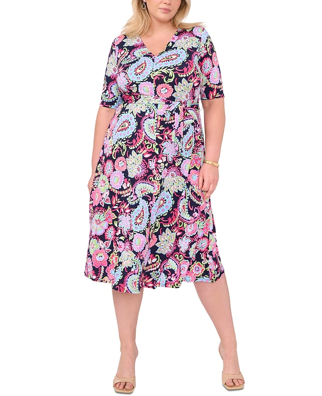 Vestido Paisley con cinturón