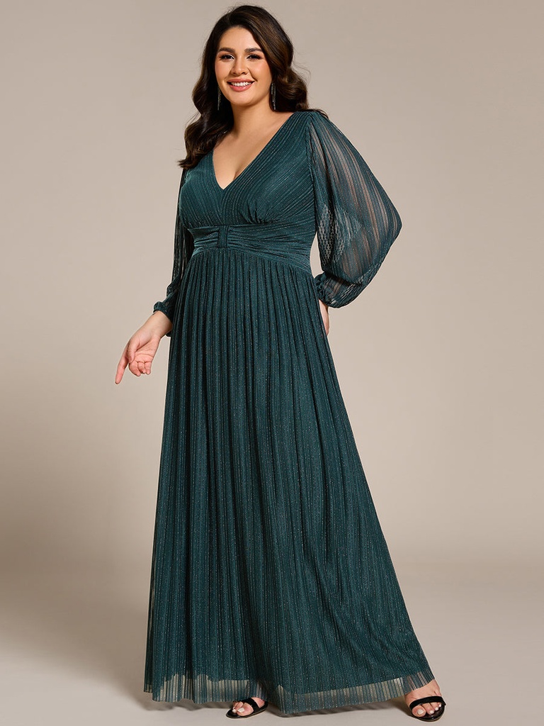 Vestido largo con cintura fruncida (copia)