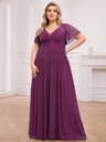 Vestido largo con cintura fruncida