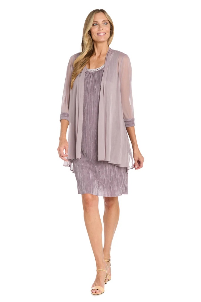 Vestido formal con chaqueta Mauve