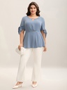 Blusa con mangas cortas anudadas