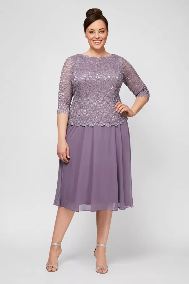 Vestido formal con encaje