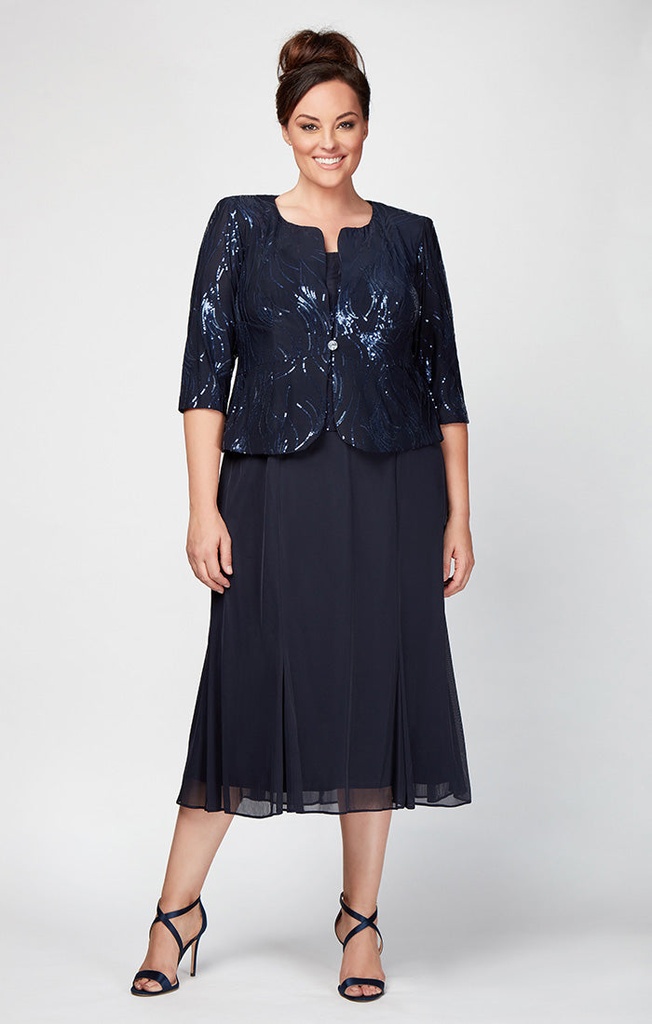 Vestido midi con chaqueta Annabelle