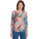 Blusa con rayas y costuras patchwork