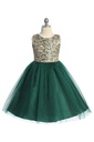 Vestido de tul Shantung con encaje