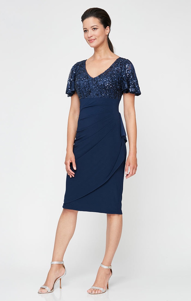 Vestido tubo de corte imperio