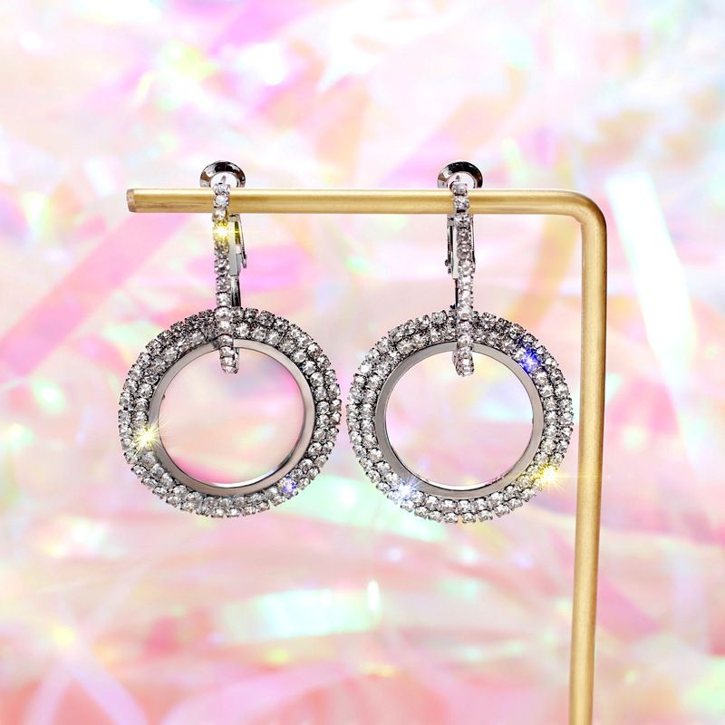 Aretes desmontables con diamantes
