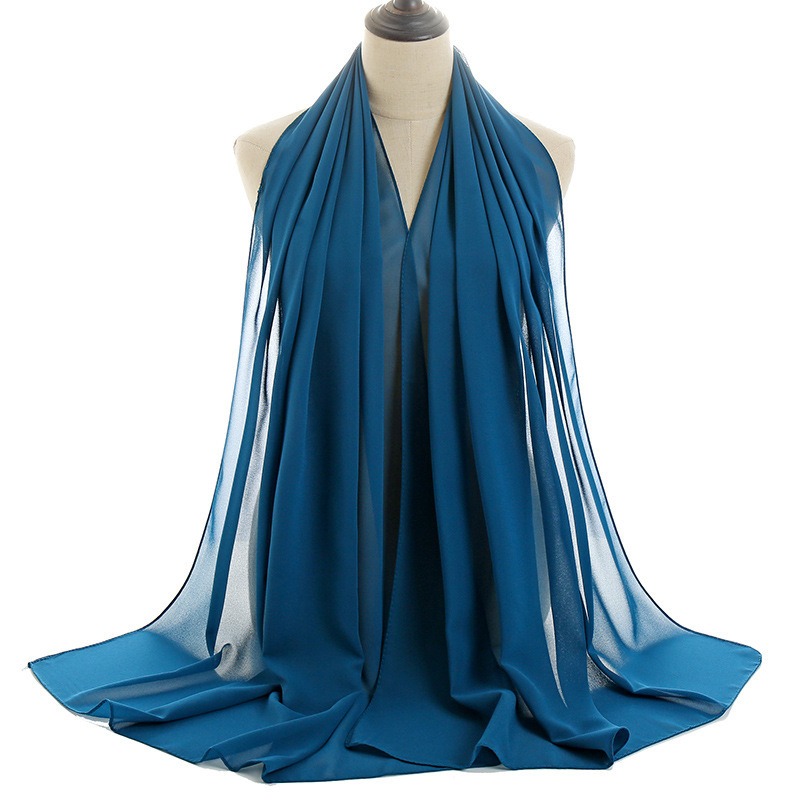Elegante chal de gasa sólida