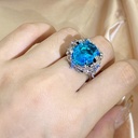 Anillo ajustable de circonias