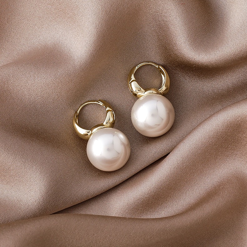 Aretes colgantes perlas