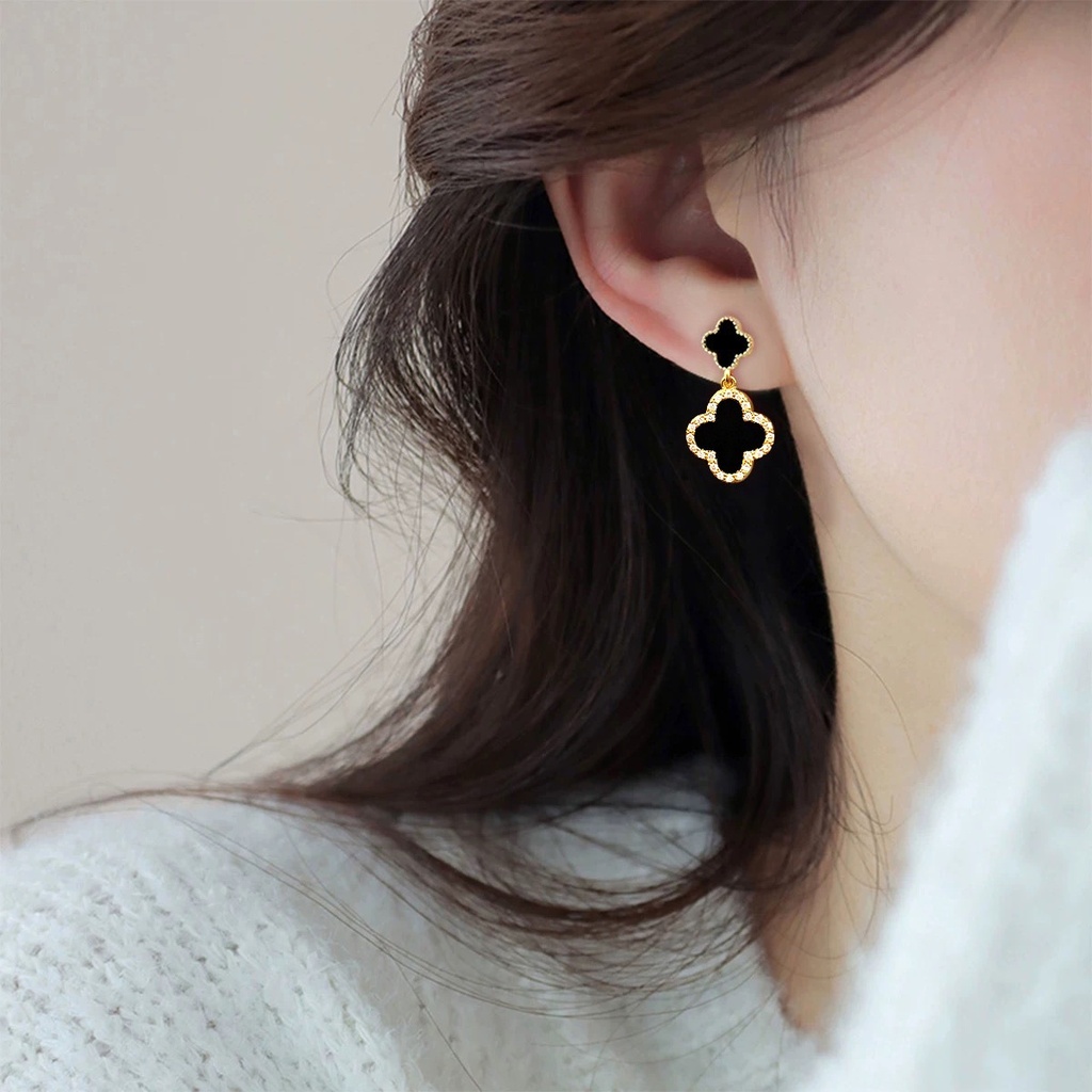 Aretes de clip de trébol