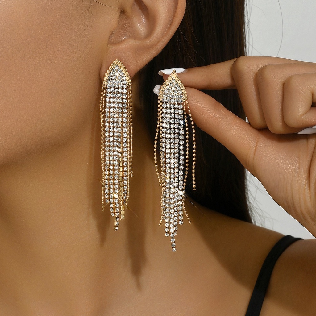 Aretes de de borla con diamantes (copia)