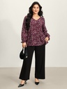 Blusa floral con escote anudado (copia)