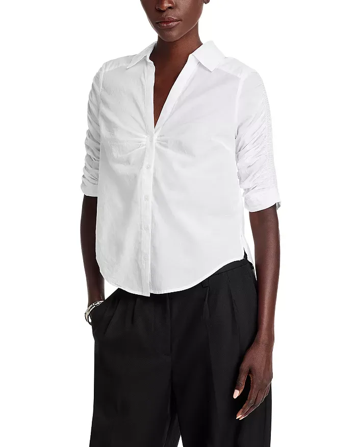 Camisera de mangas fruncidas Porta
