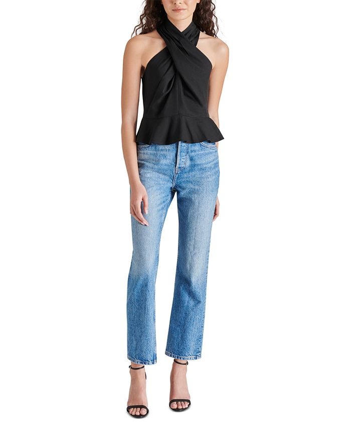 Blusa de escote halter cruzado