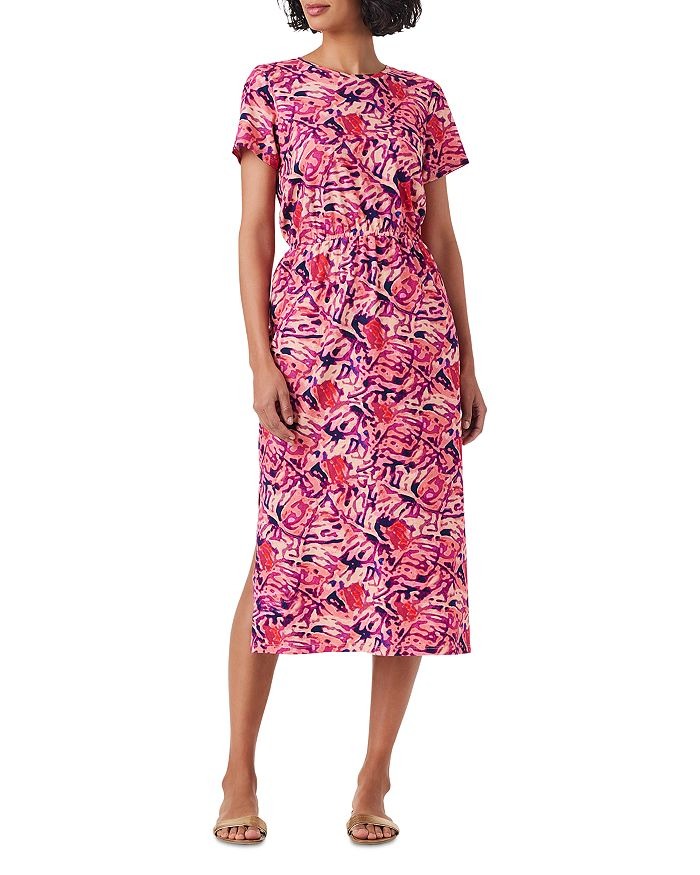 Vestido con estampado floral difuminado