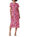 Vestido con estampado floral difuminado