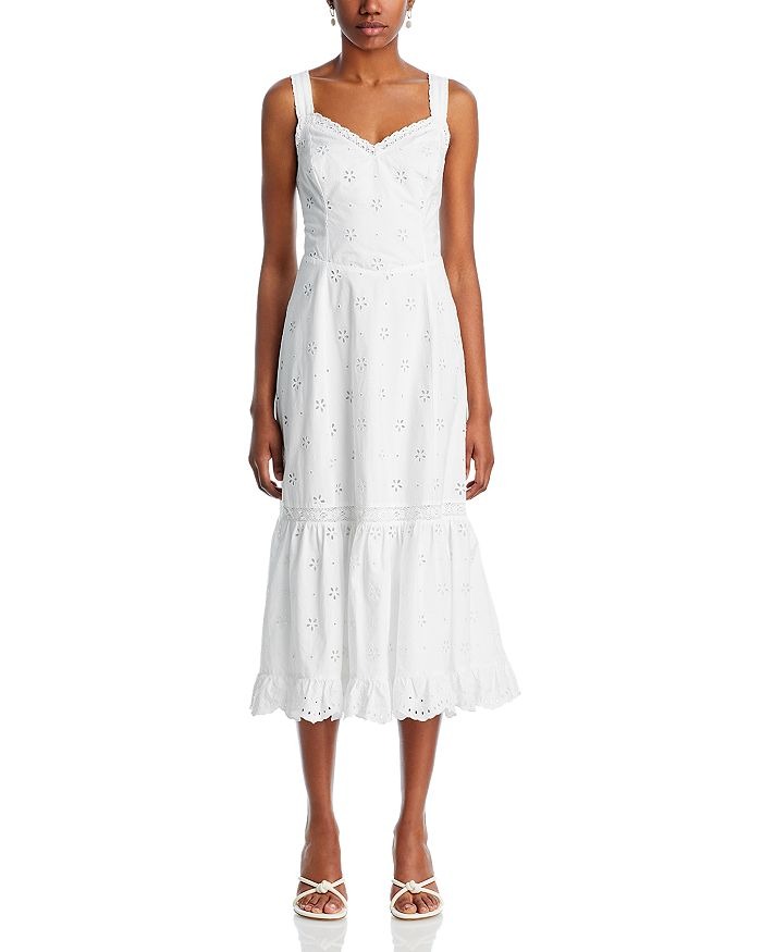 Vestido midi con ojales Palla