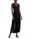 Vestido plisado con abertura (copia)