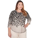 Blusa de animal print con collar