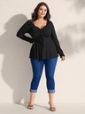 Blusa acanalada de escote asimétrico (copia)