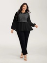 Blusa camisera 2 en 1 con chaleco tejido