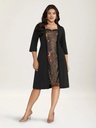 Vestido con escote patchwork brillante (copia)