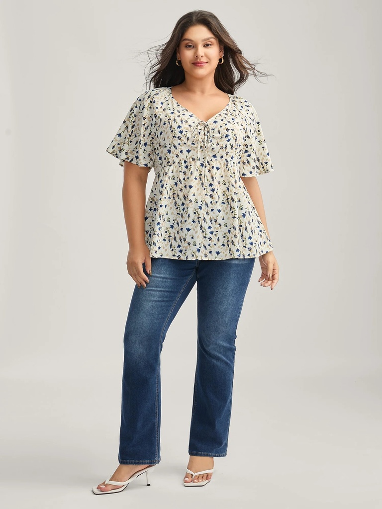 Blusa fluida estampado floral