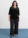 Blusa texturizada con mangas acampanadas (copia)