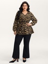 Blusa ceñida de animal print