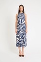 Vestido midi estampado sin mangas