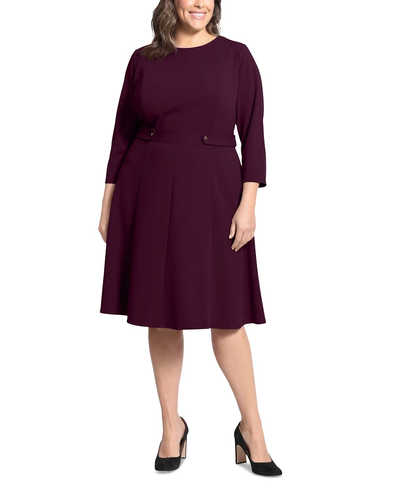 Vestido con trabillas de falda corte A