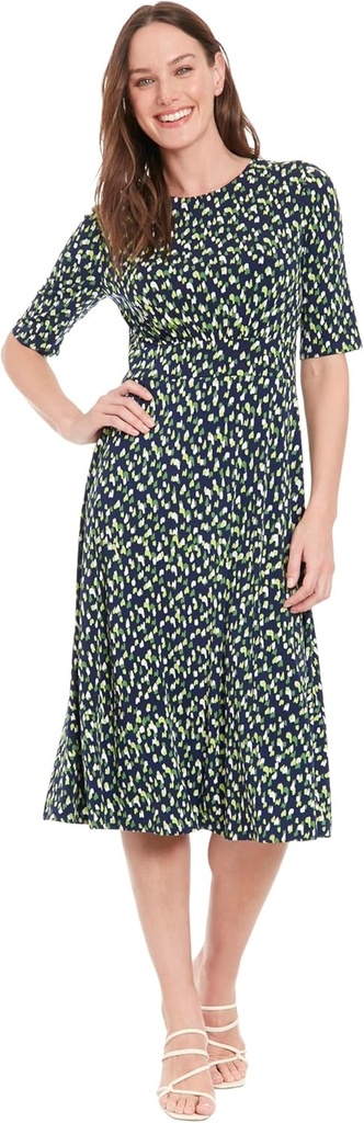Vestido midi con manga corta