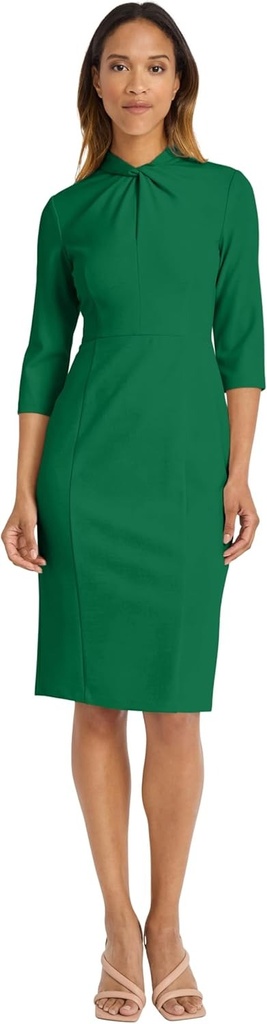 Vestido sólido de escote anudado