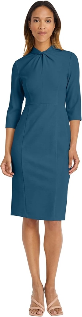Vestido sólido de escote anudado