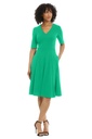 Vestido sólido de falda acampanada