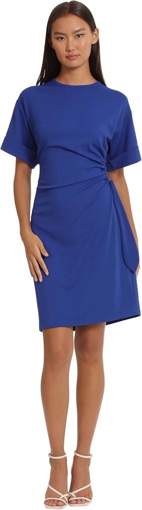 Vestido sólido de escote traslapado (copia)