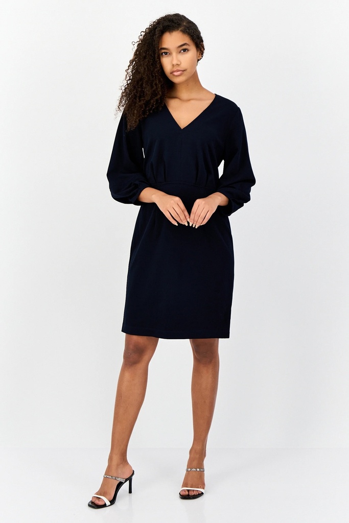Vestido sastre con mangas abullonadas