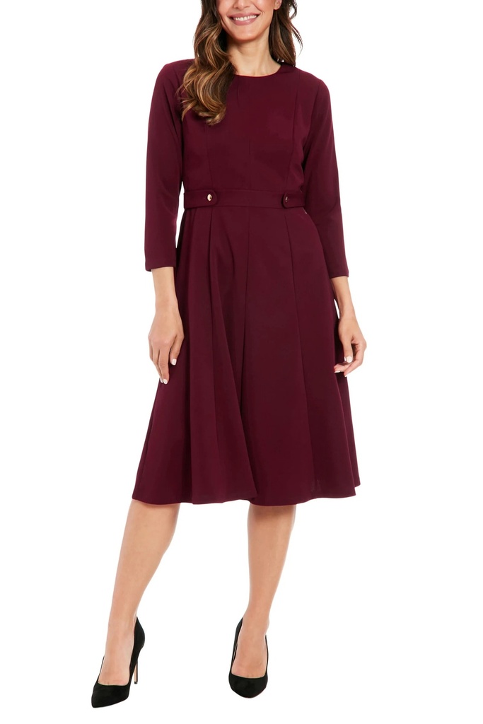 Vestido con trabillas de falda corte A (copia)